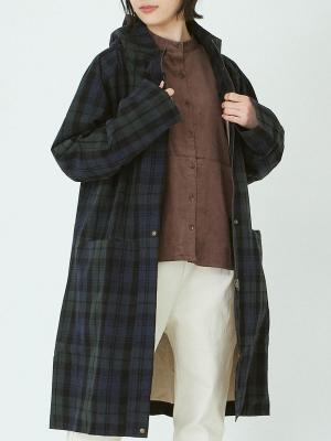 フードコート　綿BWチェック