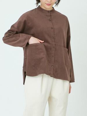 バンドカラーシャツジャケット　16Wコーデュロイ　