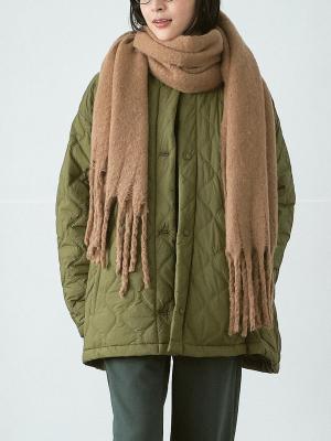 ノーカラージャケット　ウエーブキルト